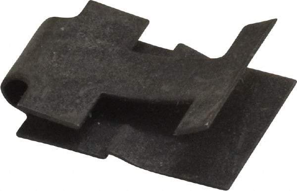 Value Collection - #14 Screw, 0.025 to 1/8" Thick, Spring Steel Standard U Nut - 3/8" Center Edge, Black Phosphate Finish - Industrial Tool & Supply