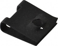 Value Collection - #8 Screw, 3/32 to 5/32" Thick, Spring Steel Standard U Nut - 1/2" Center Edge, Black Phosphate Finish - Industrial Tool & Supply