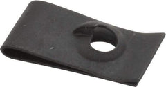 Value Collection - #10 Screw, 0.015 to 0.06" Thick, Spring Steel Extruded Tapped Hole U Nut - 15/32" Center Edge, Black Phosphate Finish - Industrial Tool & Supply
