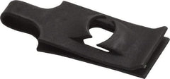 Value Collection - #10-24 Screw, 0.045 to 1/16" Thick, Spring Steel Standard U Nut - 9/16" Center Edge, Black Phosphate Finish - Industrial Tool & Supply