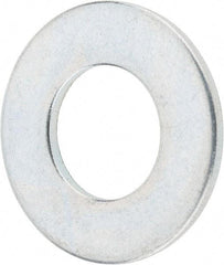 Value Collection - 3/8" Screw, Steel SAE Flat Washer - 13/32" ID x 13/16" OD, 1/16" Thick, Zinc-Plated Finish - Industrial Tool & Supply