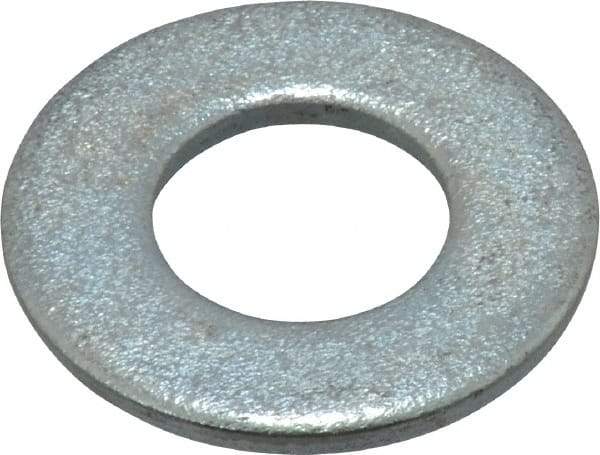 Value Collection - 1/2" Screw, Steel SAE Flat Washer - 17/32" ID x 1-1/16" OD, 3/32" Thick, Zinc-Plated Finish - Industrial Tool & Supply