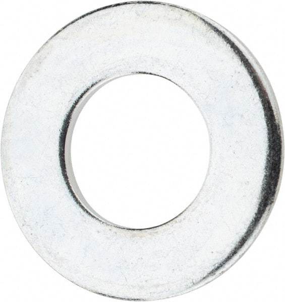 Value Collection - 9/16" Screw, Steel SAE Flat Washer - 19/32" ID x 1-3/16" OD, 3/32" Thick, Zinc-Plated Finish - Industrial Tool & Supply