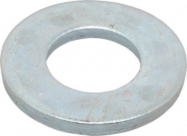 Value Collection - 5/8" Screw, Steel SAE Flat Washer - 21/32" ID x 1-5/16" OD, 3/32" Thick, Zinc-Plated Finish - Industrial Tool & Supply
