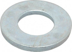 Value Collection - 5/8" Screw, Steel SAE Flat Washer - 21/32" ID x 1-5/16" OD, 3/32" Thick, Zinc-Plated Finish - Industrial Tool & Supply