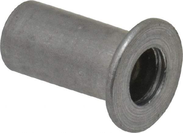 Value Collection - #8-32, 0.01 to 0.08" Grip, #2, Aluminum Standard Rivet Nut - Flat Head - Industrial Tool & Supply