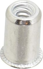 Value Collection - #6-32, 0.01 to 0.08" Grip, #12, Aluminum Standard Rivet Nut - Expander Head - Industrial Tool & Supply