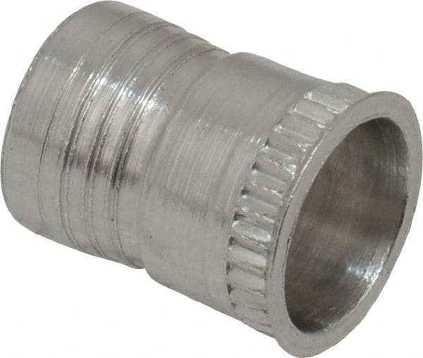 Marson - #10-32, 3/8" OAL, Thread-Sert Threaded Insert - 0.281" Hole Diam, 0.314" Head Diam, Aluminum - Industrial Tool & Supply