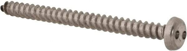 Made in USA - #8 Pan Head Spanner Sheet Metal Screw - Stainless Steel, 2" Length Under Head, Grade 18-8 - Industrial Tool & Supply