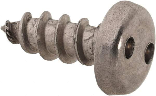 Made in USA - #10 Pan Head Spanner Sheet Metal Screw - Stainless Steel, 1/2" Length Under Head, Grade 18-8 - Industrial Tool & Supply