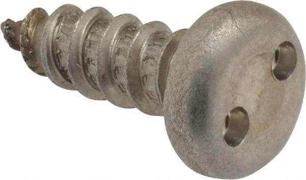 Made in USA - #14 Pan Head Spanner Sheet Metal Screw - Stainless Steel, 3/4" Length Under Head, Grade 18-8 - Industrial Tool & Supply