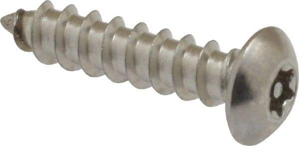 Value Collection - #8 Button Head Torx Sheet Metal Screw - Stainless Steel, 3/4" Length Under Head, Grade 18-8, T15 Drive - Industrial Tool & Supply