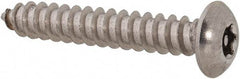Value Collection - #8 Button Head Torx Sheet Metal Screw - Stainless Steel, 1" Length Under Head, Grade 18-8, T15 Drive - Industrial Tool & Supply