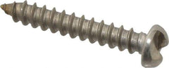 Made in USA - #8 Round Head Slotted Sheet Metal Screw - Stainless Steel, 1" Length Under Head, Grade 18-8 - Industrial Tool & Supply