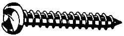 Made in USA - #8 Round Head Slotted Sheet Metal Screw - Stainless Steel, 1/2" Length Under Head, Grade 18-8 - Industrial Tool & Supply
