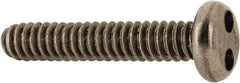 Made in USA - #6-32 UNC, 3/4" OAL Spanner Drive Machine Screw - Pan Head, Grade 18-8 Stainless Steel, Uncoated, Without Washer - Industrial Tool & Supply