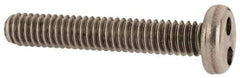 Made in USA - #8-32 UNC, 1" OAL Spanner Drive Machine Screw - Pan Head, Grade 18-8 Stainless Steel, Uncoated, Without Washer - Industrial Tool & Supply