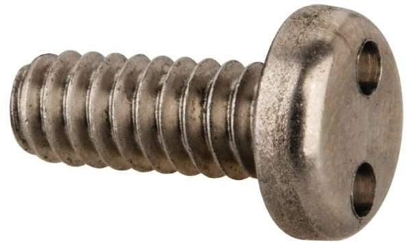 Made in USA - #10-24 UNC, 1/2" OAL Spanner Drive Machine Screw - Pan Head, Grade 18-8 Stainless Steel, Uncoated, Without Washer - Industrial Tool & Supply