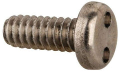 Made in USA - #10-24 UNC, 1/2" OAL Spanner Drive Machine Screw - Pan Head, Grade 18-8 Stainless Steel, Uncoated, Without Washer - Industrial Tool & Supply