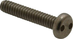 Made in USA - #10-24 UNC, 1" OAL Spanner Drive Machine Screw - Pan Head, Grade 18-8 Stainless Steel, Uncoated, Without Washer - Industrial Tool & Supply