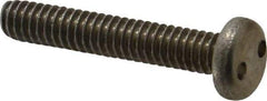 Made in USA - 1/4-20 UNC, 1-1/2" OAL Spanner Drive Machine Screw - Pan Head, Grade 18-8 Stainless Steel, Uncoated, Without Washer - Industrial Tool & Supply