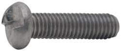 Made in USA - #6-32 UNC, 3/16" Length Under Head One Way Drive Machine Screw - Round Head, Grade 18-8 Stainless Steel, Uncoated, Without Washer - Industrial Tool & Supply