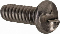 Made in USA - #6-32 UNC, 3/8" Length Under Head One Way Drive Machine Screw - Round Head, Grade 18-8 Stainless Steel, Uncoated, Without Washer - Industrial Tool & Supply