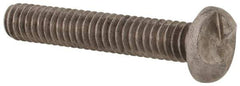 Made in USA - 1/4-20 UNC, 1-1/2" Length Under Head One Way Drive Machine Screw - Round Head, Grade 18-8 Stainless Steel, Uncoated, Without Washer - Industrial Tool & Supply