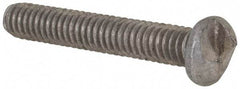 Made in USA - #8-32 UNC, 1" Length Under Head One Way Drive Machine Screw - Round Head, Grade 18-8 Stainless Steel, Uncoated, Without Washer - Industrial Tool & Supply