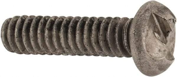 Made in USA - #10-24 UNC, 3/4" Length Under Head One Way Drive Machine Screw - Round Head, Grade 18-8 Stainless Steel, Uncoated, Without Washer - Industrial Tool & Supply