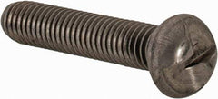 Made in USA - #10-32 UNF, 1" Length Under Head One Way Drive Machine Screw - Round Head, Grade 18-8 Stainless Steel, Uncoated, Without Washer - Industrial Tool & Supply