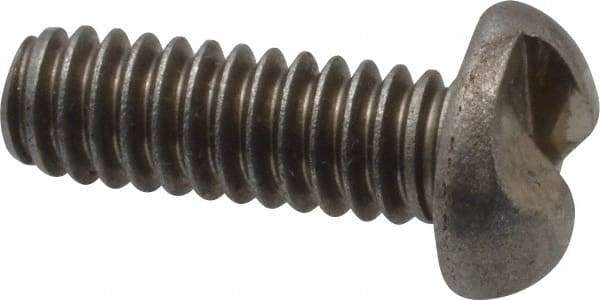 Made in USA - 1/4-20 UNC, 3/4" Length Under Head One Way Drive Machine Screw - Round Head, Grade 18-8 Stainless Steel, Uncoated, Without Washer - Industrial Tool & Supply