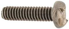 Made in USA - 1/4-20 UNC, 1" Length Under Head One Way Drive Machine Screw - Round Head, Grade 18-8 Stainless Steel, Uncoated, Without Washer - Industrial Tool & Supply