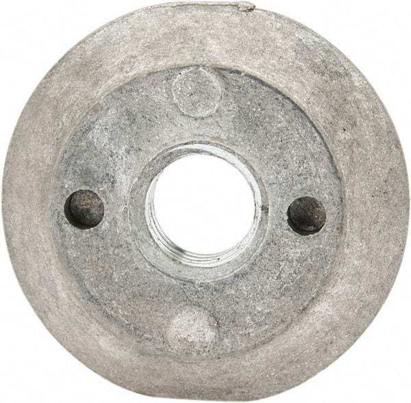 Made in USA - 5/16-18, Alloy Steel, Zinc Plated, Right Hand Spherical Fixture Nut - 1/4" High - Industrial Tool & Supply