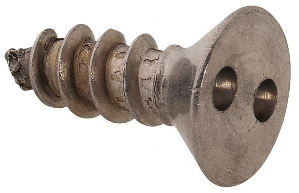 Made in USA - #8 Flat Head Spanner Sheet Metal Screw - Stainless Steel, 1/2" OAL, Grade 18-8 - Industrial Tool & Supply