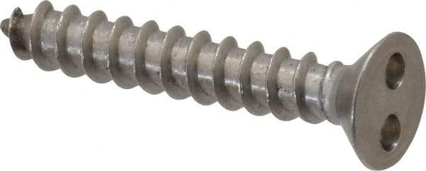 Made in USA - #8 Flat Head Spanner Sheet Metal Screw - Stainless Steel, 1" OAL, Grade 18-8 - Industrial Tool & Supply
