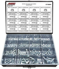 Value Collection - 200 Piece Steel Hex Head Cap Screws - M8 to M16 Thread, Grade 2 - Industrial Tool & Supply
