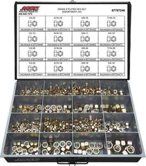 Value Collection - 1/4-20 to 3/4-16 Thread, 765 Piece Alloy Steel Nut Assortment - Grade 8 - Industrial Tool & Supply