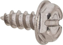 Value Collection - #6 Hex Washer Head Slotted Sheet Metal Screw - Stainless Steel, 3/8" Length Under Head, Grade 18-8 - Industrial Tool & Supply
