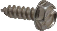 Value Collection - #6 Hex Washer Head Slotted Sheet Metal Screw - Stainless Steel, 1/2" Length Under Head, Grade 18-8 - Industrial Tool & Supply