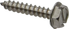 Value Collection - #6 Hex Washer Head Slotted Sheet Metal Screw - Stainless Steel, 3/4" Length Under Head, Grade 18-8 - Industrial Tool & Supply