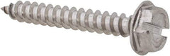 Value Collection - #6 Hex Washer Head Slotted Sheet Metal Screw - Stainless Steel, 1" Length Under Head, Grade 18-8 - Industrial Tool & Supply