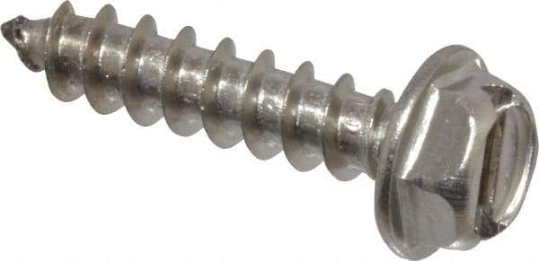 Value Collection - #8 Hex Washer Head Slotted Sheet Metal Screw - Stainless Steel, 3/4" Length Under Head, Grade 18-8 - Industrial Tool & Supply