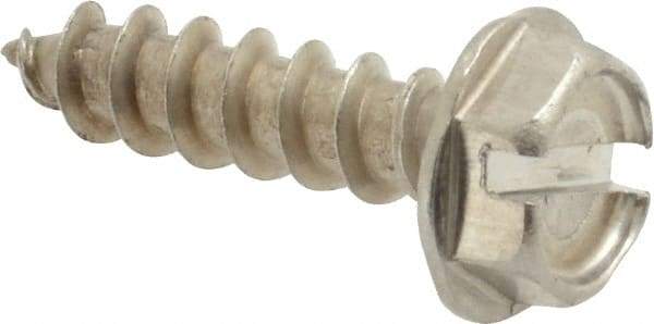 Value Collection - #10 Hex Washer Head Slotted Sheet Metal Screw - Stainless Steel, 3/4" Length Under Head, Grade 18-8 - Industrial Tool & Supply