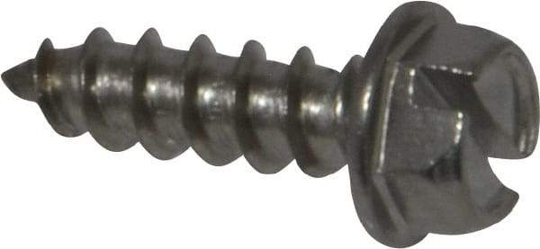 Value Collection - #12 Hex Washer Head Slotted Sheet Metal Screw - Stainless Steel, 3/4" Length Under Head, Grade 18-8 - Industrial Tool & Supply