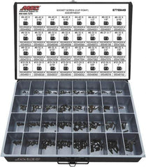 Value Collection - 710 Piece, #4-40 to #10-24, Alloy Steel Set Screw Assortment - Hex Head, Hex Socket Drive, 1/8 to 1" Long - Industrial Tool & Supply