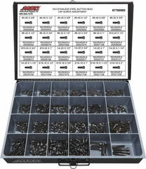 Value Collection - 690 Piece Alloy Steel Socket Head Cap Screws - #4-40 to 5/16-18 Thread - Industrial Tool & Supply