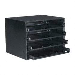 Durham - Small Parts Slide Rack Cabinet - 15-3/4" Deep x 15" Wide x 20" High - Industrial Tool & Supply