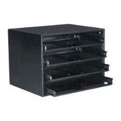 Durham - Small Parts Slide Rack Cabinet - 15-3/4" Deep x 15" Wide x 20" High - Industrial Tool & Supply