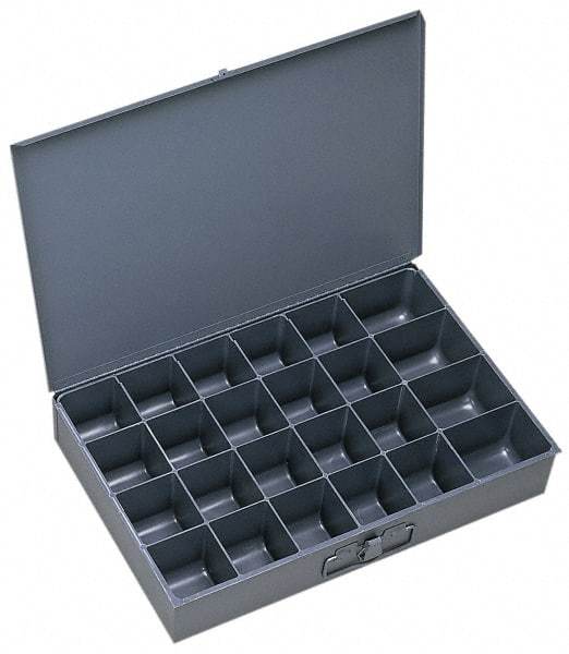 Durham - 1 Drawer, 24 Compartment, Small Parts Assortment Storage Drawer - 12" Deep x 18-1/2" Wide - Industrial Tool & Supply